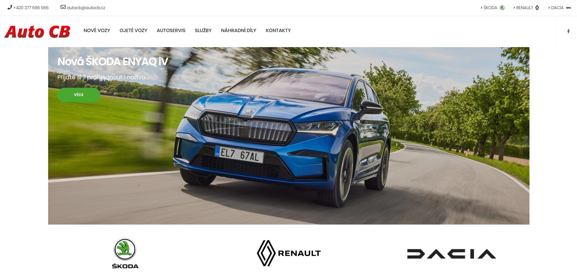 Vytvořili jsme nový web pro autosalon Auto CB v Plzni